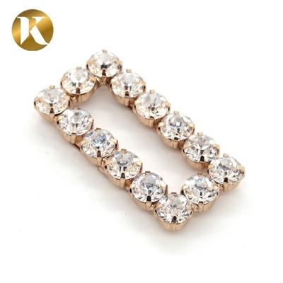 Rectangle Metal Buckle Shoes Decoration Accessories 50mm*25mm Size