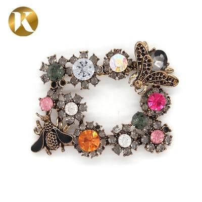 Bee Shape Popular Crystal Shoe Buckles 65mm*50mm Size Fashion Style