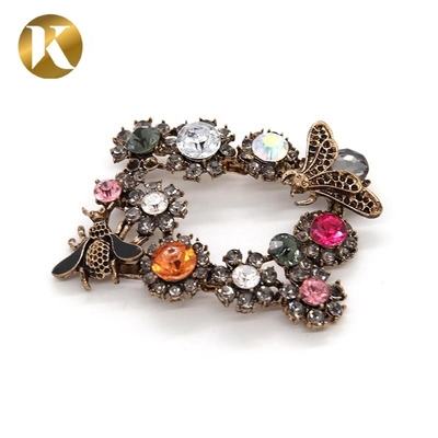 Bee Shape Popular Crystal Shoe Buckles 65mm*50mm Size Fashion Style