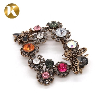 Bee Shape Popular Crystal Shoe Buckles 65mm*50mm Size Fashion Style