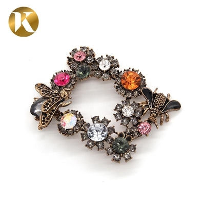Bee Shape Popular Crystal Shoe Buckles 65mm*50mm Size Fashion Style