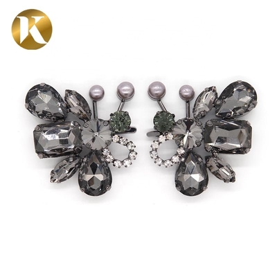 Bee Shaped Popular Rhinestone Shoe Buckle Nickel / Black / Gold Color
