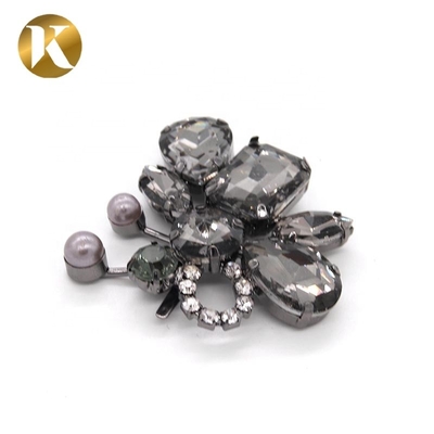 Bee Shaped Popular Rhinestone Shoe Buckle Nickel / Black / Gold Color