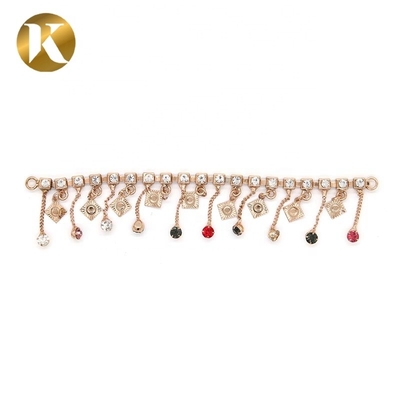 Wenzhou Kml Wholesale custom popular gold diamond shoe accessories buckle chain