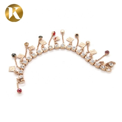 Wenzhou Kml Wholesale custom popular gold diamond shoe accessories buckle chain