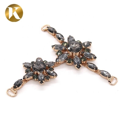 T Shape Ladies Decorative Shoe Buckles With Fashion Rhinestone Jewelry