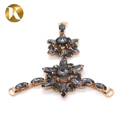 T Shape Ladies Decorative Shoe Buckles With Fashion Rhinestone Jewelry