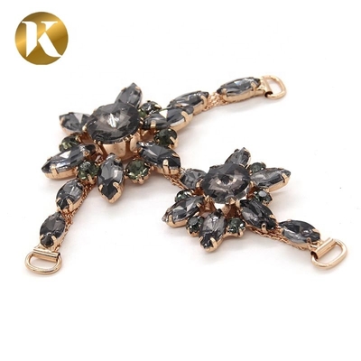 T Shape Ladies Decorative Shoe Buckles With Fashion Rhinestone Jewelry