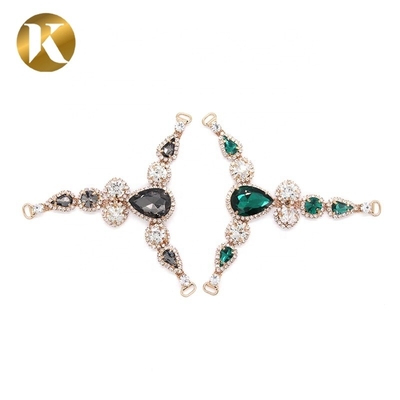 T Style Rhinestone Ornaments 110mm*95mm For Woman Sandals Decoration