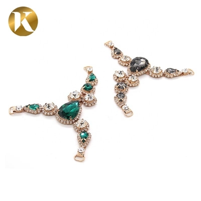 T Style Rhinestone Ornaments 110mm*95mm For Woman Sandals Decoration