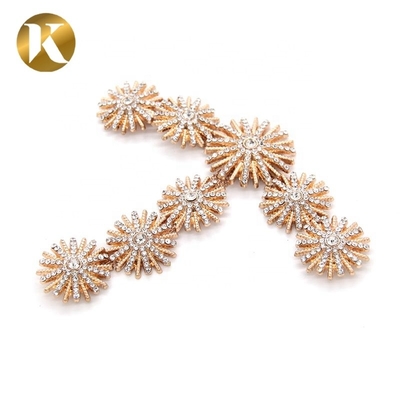 T Shape Rhinestone Women Metal Shoe Buckles With Fashion Appearance