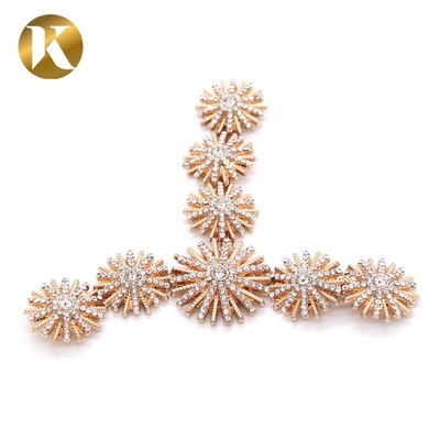 T Shape Rhinestone Women Metal Shoe Buckles With Fashion Appearance
