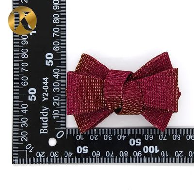 2026 show bow Custom Red Women Shoes Decoration Accessories Special Cloth Material