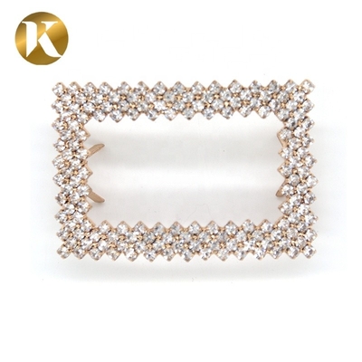 Rectangle Fashion Style Shoe Ornaments Clips 60mm*40mm Zinc Alloy Material