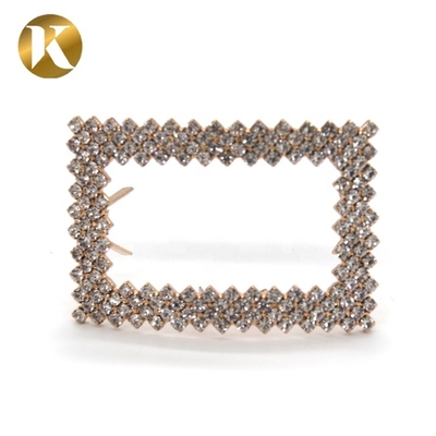 Rectangle Fashion Style Shoe Ornaments Clips 60mm*40mm Zinc Alloy Material
