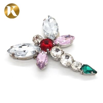 Dragonfly Shape Rhinestone Shoe Clips Europe And America Style For Buckle Ornaments