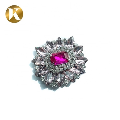 Custom Classic Europe Crystal Shoe Buckles 4.4cm*4.2cm Fashion Style