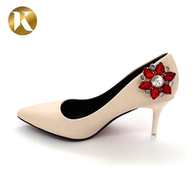 Sun Flower Shape Satin Ribbon Flowers 50*50mm Size For Ladies Shoe