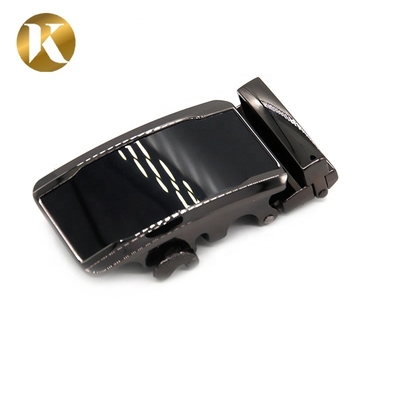 Black Custom Metal Belt Buckle , Zinc Alloy Auto Lock Belt Buckle