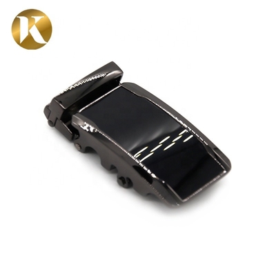 Black Custom Metal Belt Buckle , Zinc Alloy Auto Lock Belt Buckle