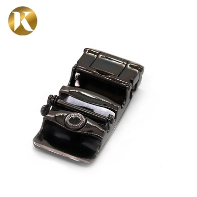 Black Custom Metal Belt Buckle , Zinc Alloy Auto Lock Belt Buckle