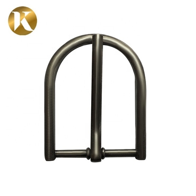 Wenzhou KML Custom 30mm Strip Shape Vintage Simple Silver Zinc Alloy Reversible Belt Pin Buckle