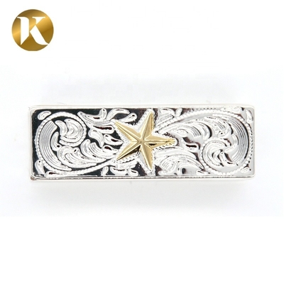 Wenzhou KML Custom Logo Fashion 2 Color Silver Metal Zinc Alloy Pin Belt Buckle