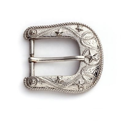 Popular 25mm Pin Belt Buckles With Carving , Light Surface Treatment