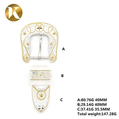 Decoration 2 Color Plate Belt Buckles Leisure Style High Durability For Man