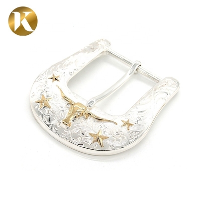 Men Fashion Belt Buckles , Thick Zinc Alloy Plate Style Belt Buckle
