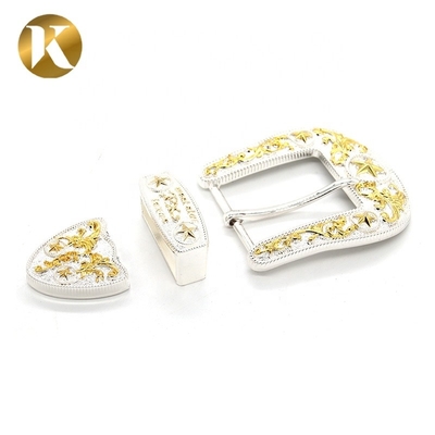 New Design Double Pin Belt Buckle Customized Logo With Two Colors
