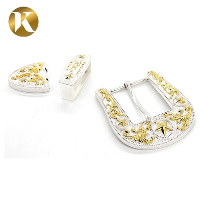 New Design Double Pin Belt Buckle Customized Logo With Two Colors