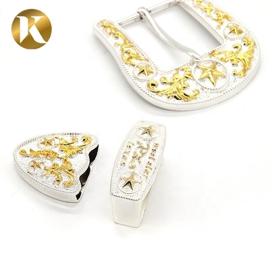 New Design Double Pin Belt Buckle Customized Logo With Two Colors
