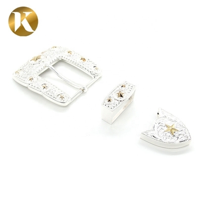 2 Color Plate Belt Buckles With Smooth Surface / 3D Surface Treatment