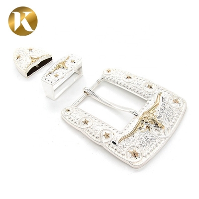 Fashion Zinc Alloy Decorative Belt Buckles 40mm With Long Using Life
