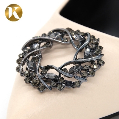 Woman Vintage Rhinestone Shoe Clips 50*45mm With Elegant Appearance