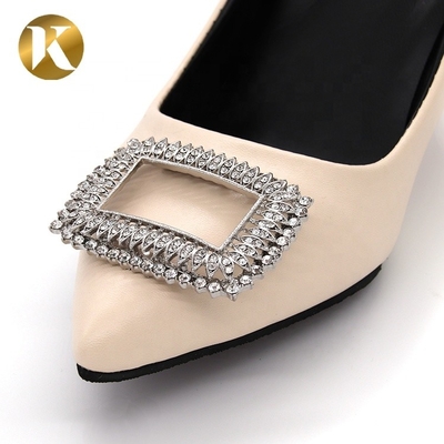 Customized Charming Crystal Decorative Shoe Clips And Charms 60*45mm