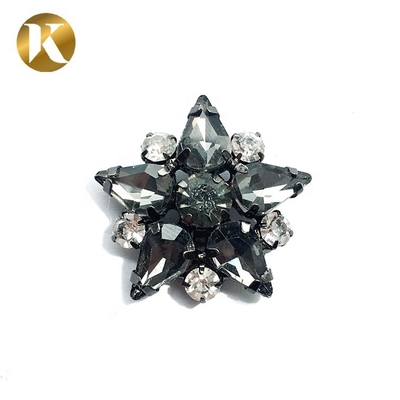 Custom Crystal Shoe Ornament Star Shape Iron / Copper Material